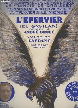 Seller image for L'EPERVIER - PIANO + CHANT. for sale by Le-Livre