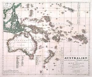 AUSTRALIEN NACH DEN NEUESTEN HÜLFSMITTELN ENTWORFEN. Australia, New Zealand and Polynesia, reac...