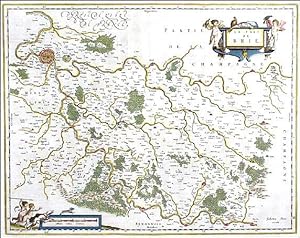 Seller image for LE PAIS DE BRIE . Decorative map of the region of Brie southeast of Paris, home of the famous French cheese. for sale by Garwood & Voigt