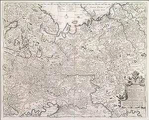IMPERII RUSSICI SIVE MOSCOVIAE STATUS GENERALIS.. Map of European Russia after de Wit with figu...