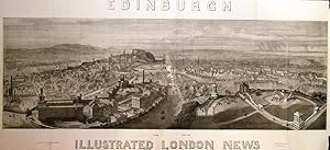 PANORAMA OF EDINBURGH. Dramatic view of Edinburgh taken from Carlton Hill looking along Princes...