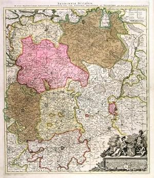 BRABANTIAE DUCATUS. Map of Brabant, a province now partly in the Netherlands and partly in Belg...