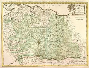 Seller image for CARTE VON UTRECHT . Detailed map of the area 25 km around Utrecht, reaching to Bunschoten, Wageningen, Schoonhoven and Amsterdam. Published by Homann Heirs after for sale by Garwood & Voigt