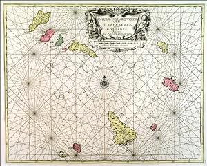 INSULAE DE CABO VERDE OLIM HESPERIDES SIVE GORGADES.. Sea chart of the Cape Verde Islands with ...