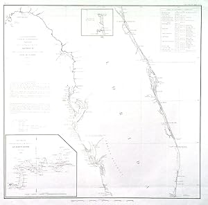 [UNTITLED]. Coastal chart of the east and west coasts of Florida from Miami to St. Augustine and ...