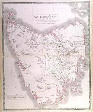 VAN DIEMEN S LAND OR TASMANIA . Very detailed map of Tasmania.