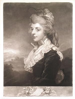 Bild des Verkufers fr MISS KEMBLE . Head and shoulder portrait of the stage actress Frances ( Fanny ) Kemble, engraved by John Jones after the painting by Sir Joshua Reynolds, published also by zum Verkauf von Garwood & Voigt
