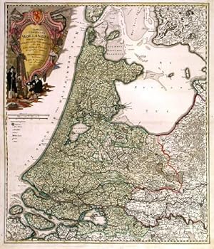 TABULA COMITATUS HOLLANDIAE.. Map of Holland, the northwest province of The Netherlands between...