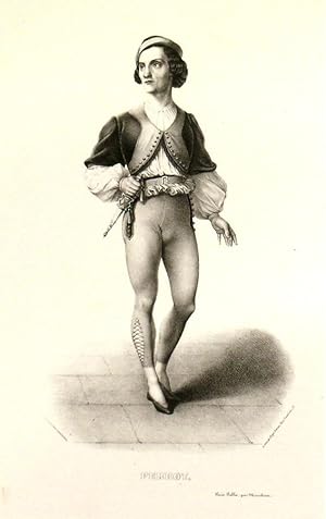 PERROT. From Galerie des Artistes Dramatiques de Paris. Full length image of the ballet dancer ...