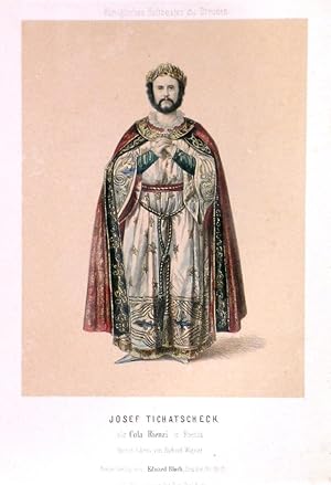 Bild des Verkufers fr 'JOSEF TICHATSCHECK' as RIENZI in the opera Rienzi. An opera in five acts from Richard Wagner. zum Verkauf von Garwood & Voigt