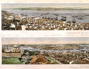 THE CONFERENCE ON THE EASTERN QUESTION - PANORAMIC VIEWS OF CONSTANTINOPLE . Two magnificent view...