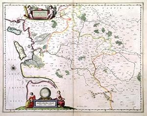 XAINTONGE ET ANGOUMOIS. Map of the greater area from Ile de Ré, La Rochelle, Ile dOléron and G...