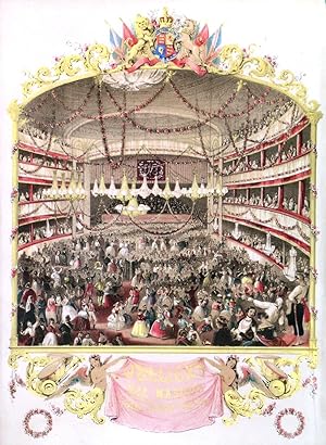 JULLIENS BAL MASQUE. Interior scene at the Royal Opera House Covent Garden. Opera Ball.