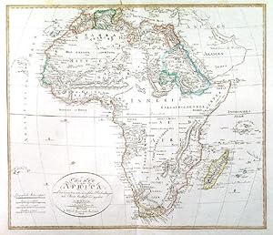 CHARTE VON AFRICA.. Map of Africa.