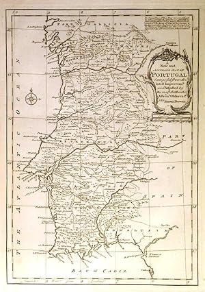 Old Map of Portugal Mapa De Portugal Portuguese Map Vintage 