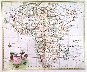 A NEW AND ACCURATE MAP OF AFRICA.. Map of Africa with pictorial cartouche.