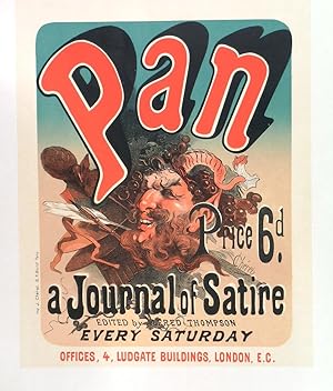 PAN, A JOURNAL OF SATIRE. Title page and advertisement for the satirical magazine Pan (edited b...