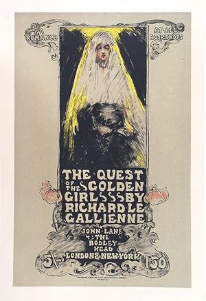 THE QUEST OF THE GOLDEN GIRL. Advertisement for Richard Le Galliennes novel The Quest of the G...