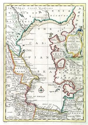 A NEW AND ACCURATE MAP OF THE CASPIAN SEA.. Published by