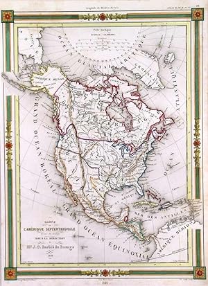 CARTE DE LAMERIQUE SEPTENTRIONALE. Map of North America. Texas is shown as Independent Republic.