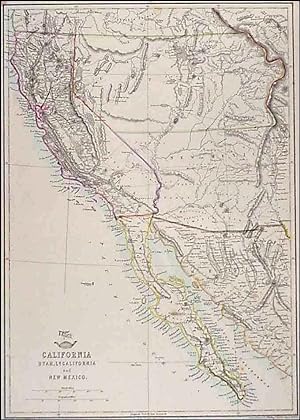 CALIFORNIA, UTAH, LR. CALIFORNIA AND NEW MEXICO. Detailed map of this area.