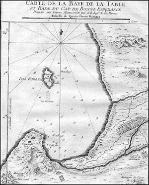 CARTE DE LA BAYE DE LA TABLE ET RADE DU CAP DE BONNE ESPERANCE. Map of the Table Bay.