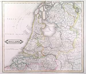 HOLLAND. Map of The Netherlands.