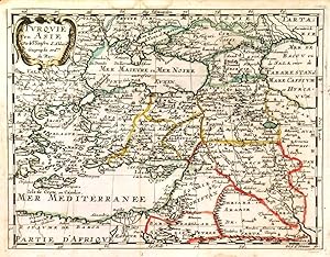 TURQUIE EN ASIE. Map of Turkey and the Near East.