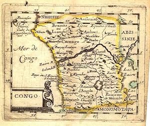 GUINEE. Map of West Africa between Senegal and Congo.