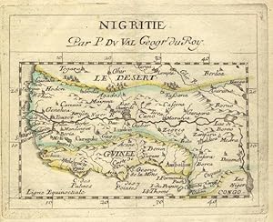 Image du vendeur pour NIGRITIE . Map of West Africa between Mauretania and Cameroon. mis en vente par Garwood & Voigt