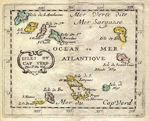 ISLES DU CAP VERD. Small map of the Cape Verde Islands.