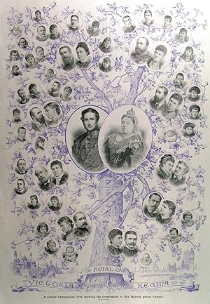 THE ROYAL OAK - VICTORIA REGINA 1837 - 1887. A JUBILEE GENEALOGICAL TREE, SHOWING THE DESCENDANT...