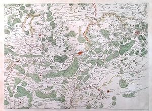 UNTITLED detailed map of the area around Namur in Belgium. Anonymous, but by