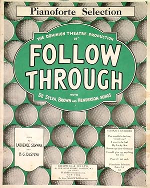 FOLLOW THROUGH 12 Page sheet music with decorative cover of golfballs on a green background. by...
