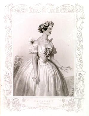 TAGLIONI. LA SYLPHIDE. Full length portrait of Marie Taglioni, Italian/Swedish ballerina (1804-...