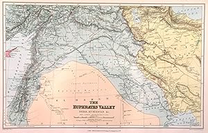 THE EUPHRATES VALLEY, SYRIA, KURDISTAN &c. Highly detailed map with Baghdad right in the centre.