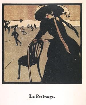 LE PATINAGE. French edition of an ice skating print by Nicholson.