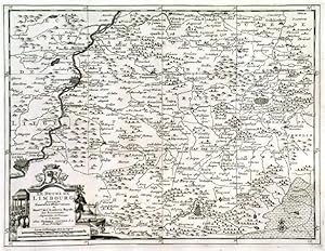 LE DUCHÉ DE LIMBOURG, SUIVANT LES NOUVELLES OBSERVATIONS. Map of the area around Maastricht in ...