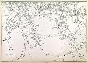 SUBURBS OF LONDON SHEET 5. PECKHAM ETC.. Detailed plan of Peckham and Denmark Hill.