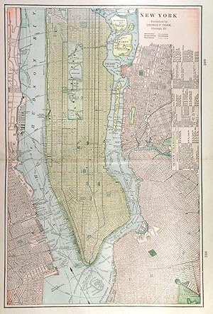 NEW YORK. Doublepage plan of Central New York (Manhattan).