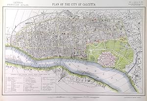 PLAN OF THE CITY OF CALCUTTA. Plan of Calcutta with references to public buildings, churches, c...