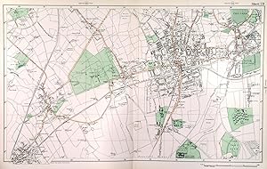 [EWELL, CHEAM, SUTTON, CARSHALTON, BELMONT, EPSOM]. Detailed map from Bacons New Large-scale At...