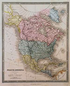 Bild des Verkufers fr NORTH AMERICA . Map of North America. zum Verkauf von Garwood & Voigt
