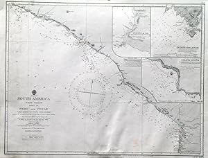 SOUTH AMERICA WEST COAST SHEET XII / PERU AND CHILE / CABO LOBOS TO PUNTA PESCADORES. Sea chart...