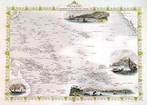 'POLYNESIA, OR ISLANDS IN THE PACIFIC OCEAN'. Map of the South Pacific.