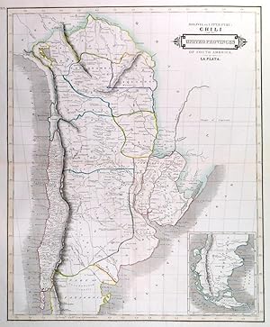 BOLIVIA OR UPPER PERU; CHILI AND THE UNITED PROVINCES OF SOUTH AMERICA OR LA PLATA. Map of Arge...