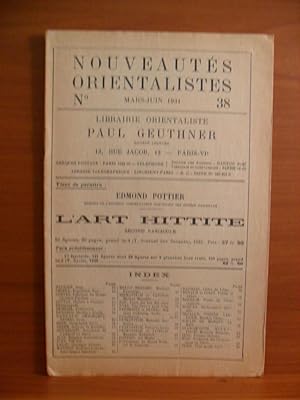 Bild des Verkufers fr NOUVEAUTES ORIENTALISTES No. 38 MARS - JUIN 1931 zum Verkauf von Rose City Books