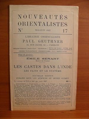 Bild des Verkufers fr NOUVEAUTES ORIENTALISTES No. 17 MAI - JUIN 1927 zum Verkauf von Rose City Books