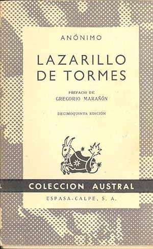Imagen del vendedor de Lazarillo de Tormes ; prefacio de Gregorio Marañón. a la venta por Joseph Valles - Books