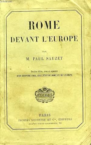 Seller image for ROME DEVANT L'EUROPE for sale by Le-Livre